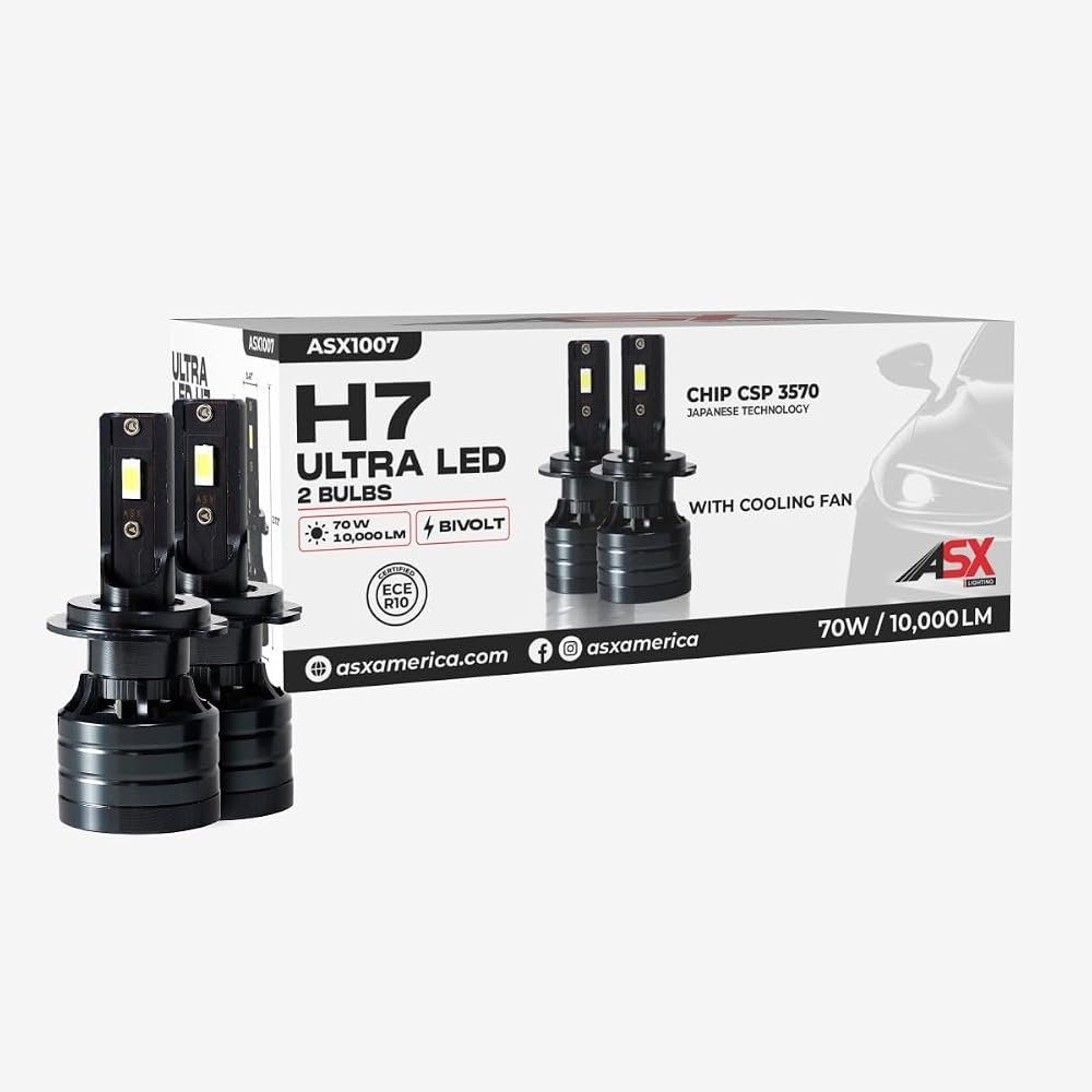 ASX Ultra LED H7 package and bulbs